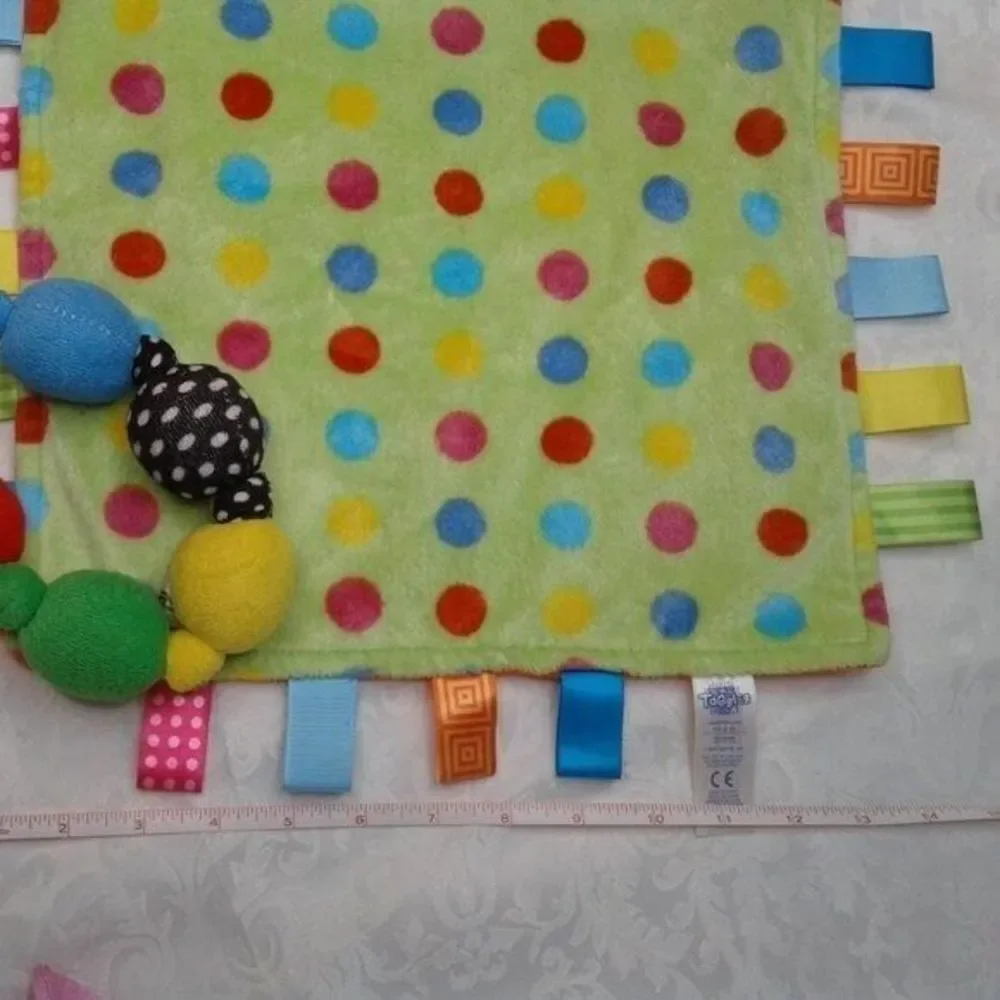 Taggies Security Blanket Lovey Sassy Terrycloth Teething Ring Turtle Rattle Toy